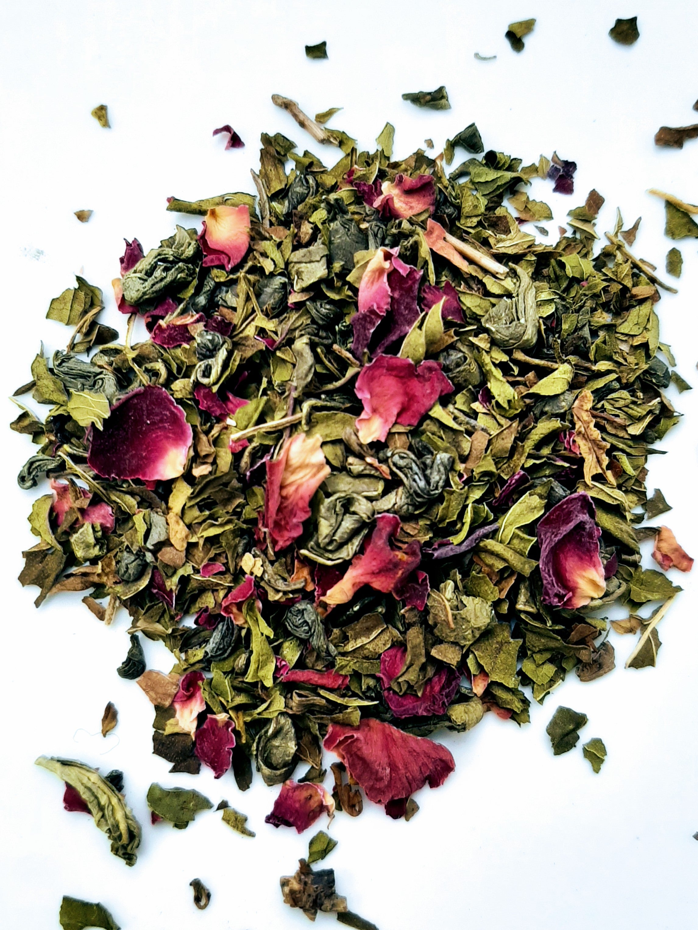 Thé vert à la menthe bio à larôme naturel de rose 125